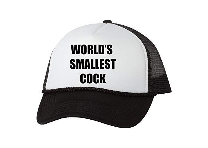 Hat World Logo - Funny Trucker Hat World's Smallest Cock Baseball Cap Retro Vintage ...