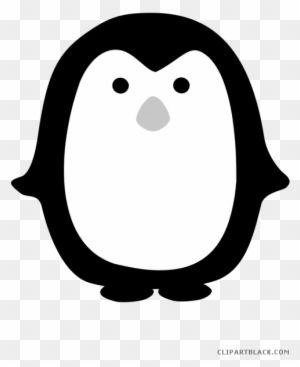 Black and White Penguins Logo - Cute Penguin Animal Free Black White Clipart Image