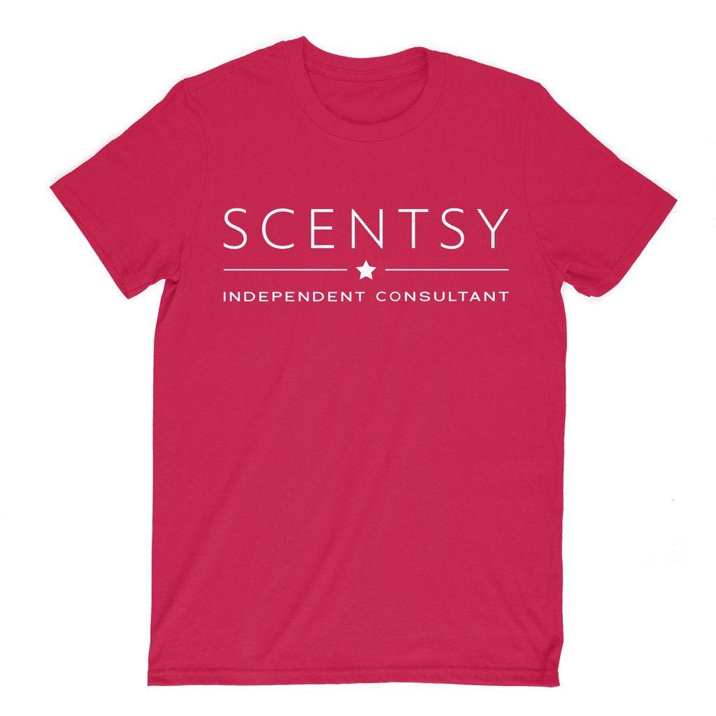 Red Clothing Company Logo - Red Mens Unisex Scentsy Independent Consultant T Shirt With White