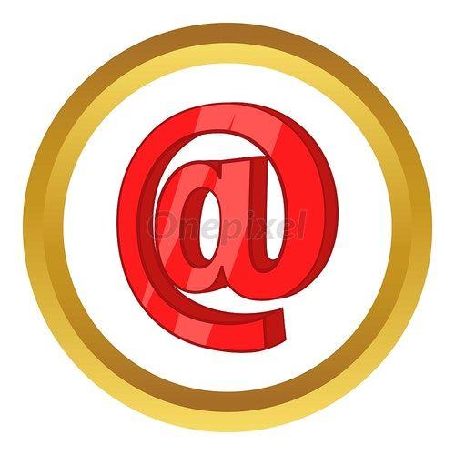 Red Email Logo - Red email sign vector icon
