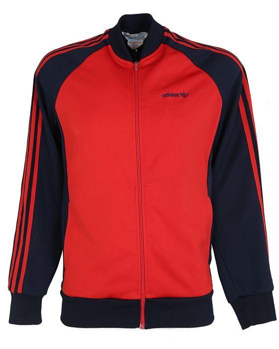 Red Clothing Company Logo - OG 70s Red and Blue Adidas Track Jacket Blue £36.0000. Rokit