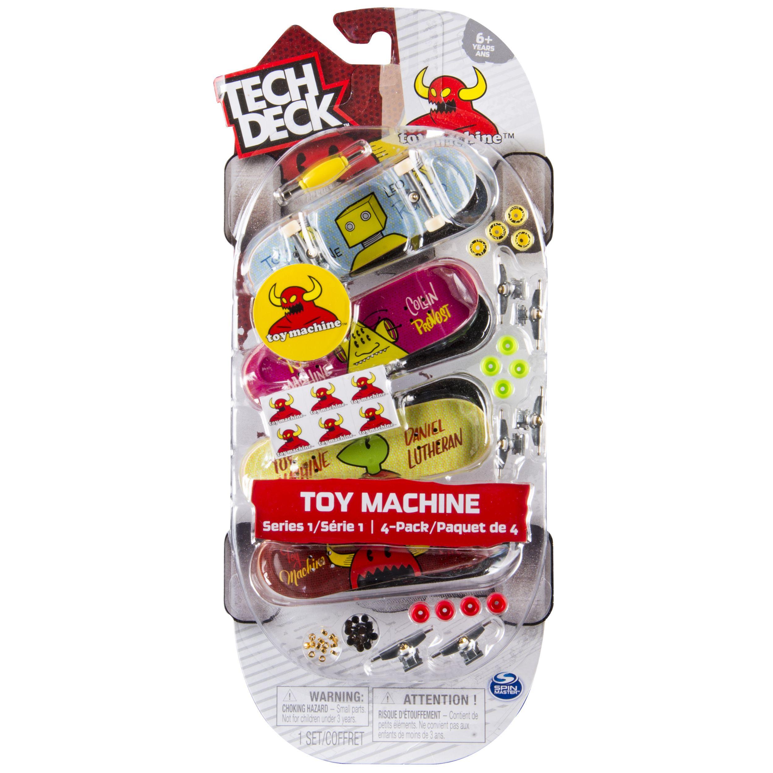 Small Toy Machine Logo - Tech Deck 96mm Fingerboards - 4-Pack - Toy Machine