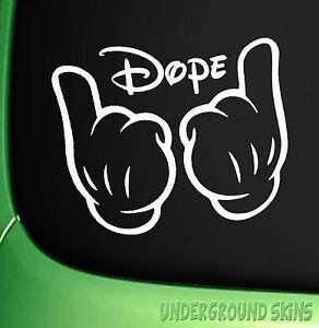 Dope Hands Logo - Dope Hands funny Car vinyl Sticker Jdm Window Decal vw