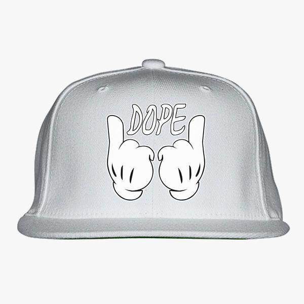 Dope Hands Logo - Cartoon Dope Hands Snapback Hat (Embroidered)