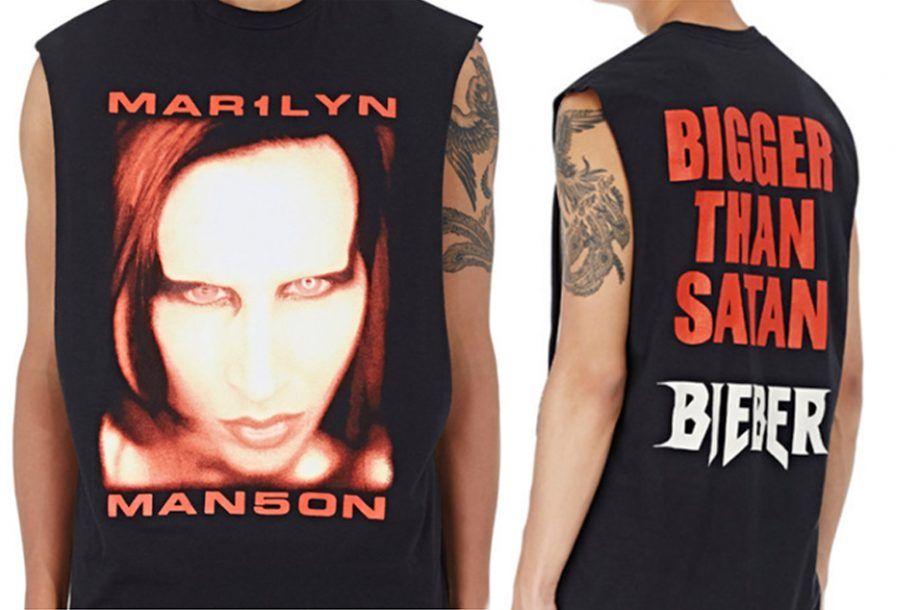 Marilyn Manson Original Logo - Justin Bieber sells old Marilyn Manson T-shirt as his own ...