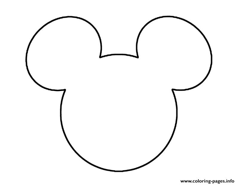 Mickey Logo - Mickey Logo Disney 3d8c Coloring Pages Printable