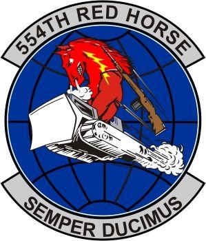 Red Horse Squadron Logo - 554th red horse patches