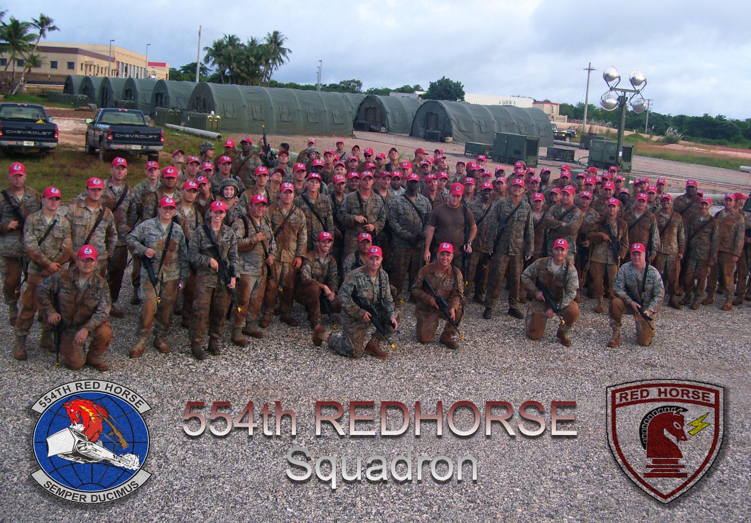 555th Red Horse Logo - 554th RED HORSE: “SEMPER DUCIMUS” for 47 years > Andersen Air Force ...