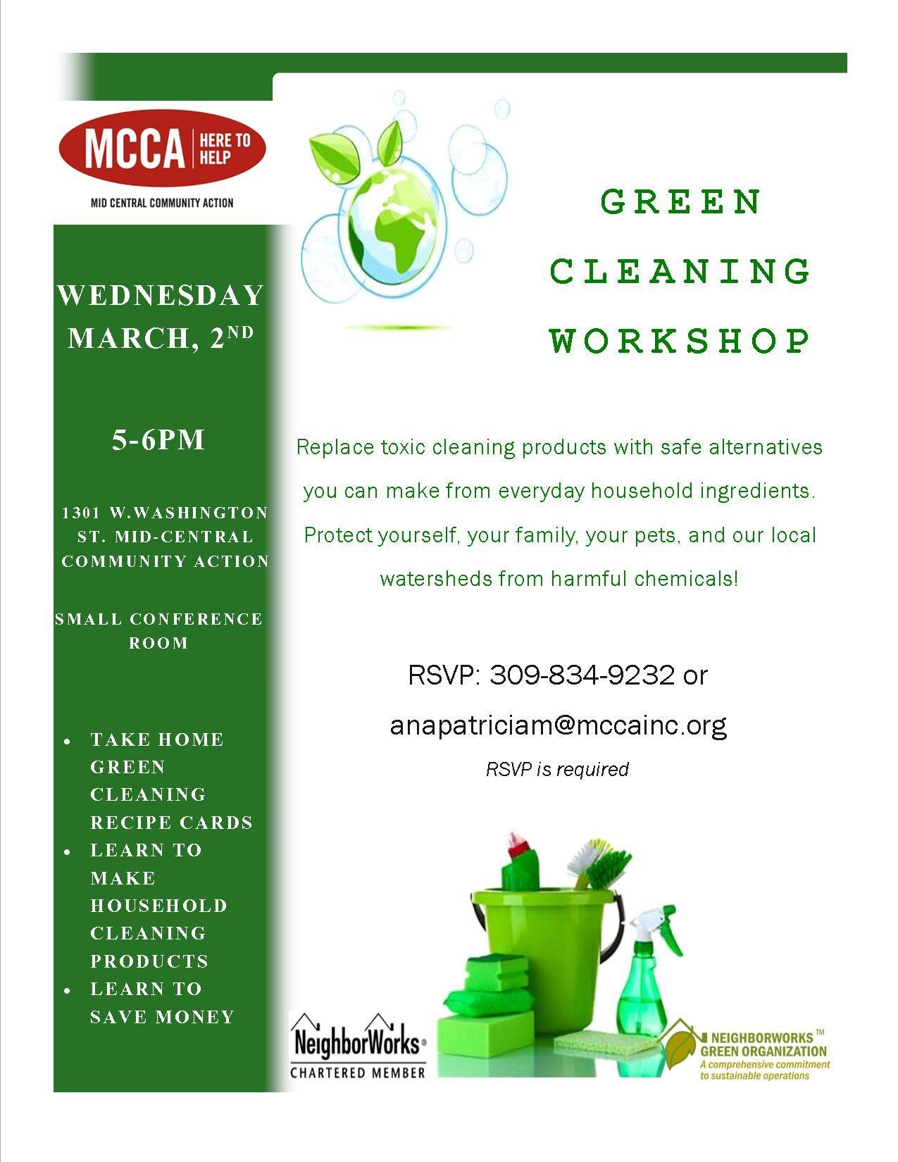 NeighborWorks Green Organization Logo - Green Cleaning Workshop