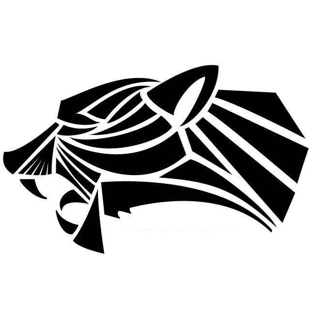 Black Cat Head Logo - JAGUAR CAT HEAD CAR DECAL STICKER - Gympie Stickers
