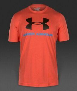 Red Under Armour Logo - NEW UNDER ARMOUR HEATGEAR SPORTSTYLE ROCKET RED BIG LOGO LOOSE T