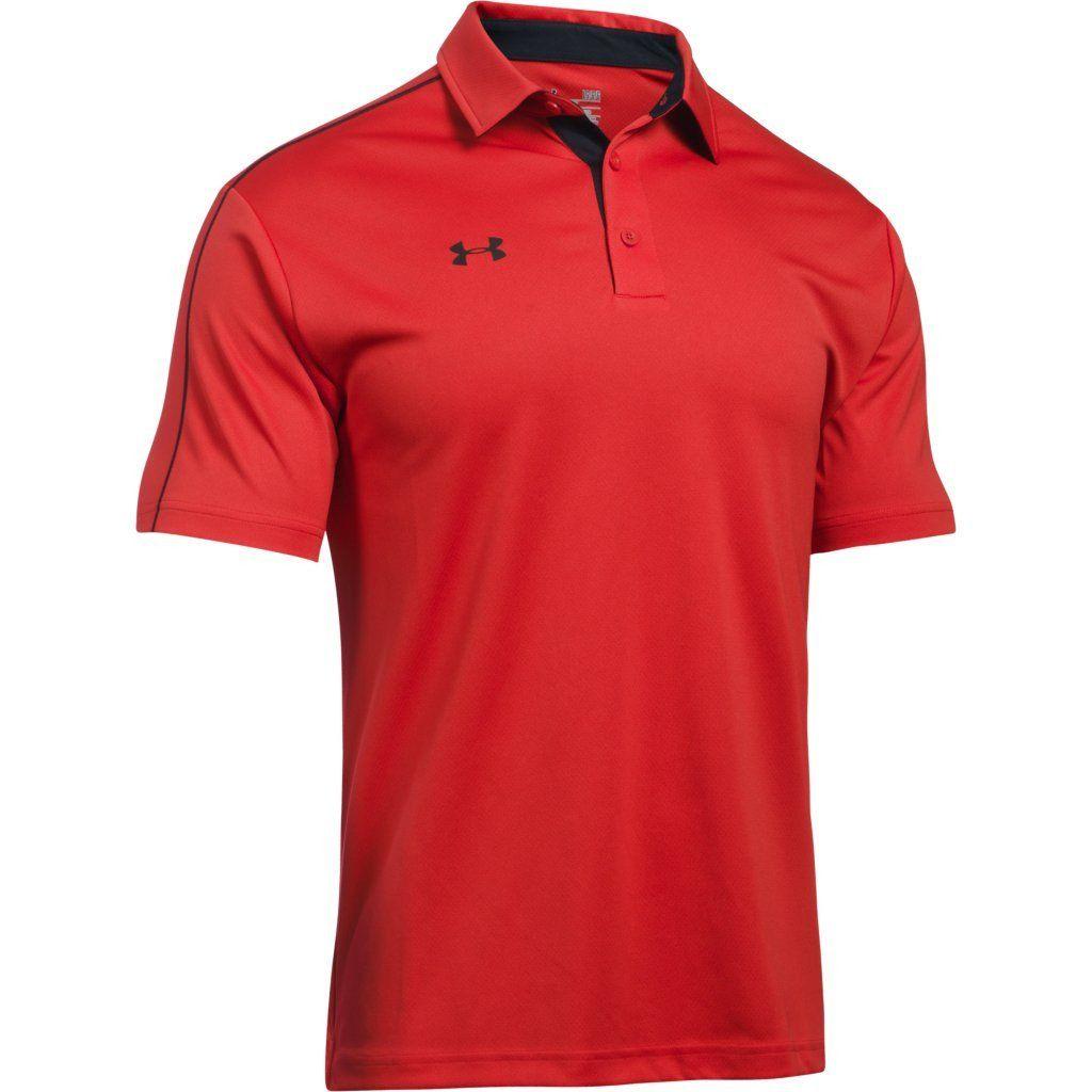 Red Under Armour Logo - Under Armour Corporate Men's Red Tech Polo | Merchology