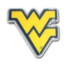 WV Football Logo - Dub V your ride with our chrome WV Logo auto emblem with athletic