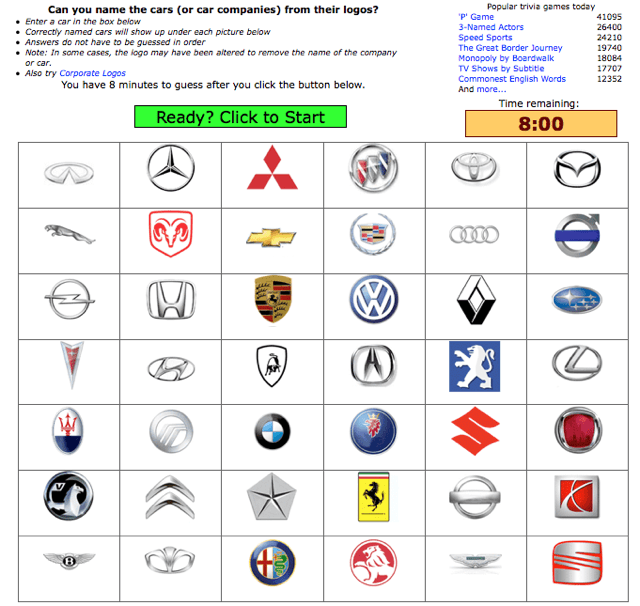 Foreign Car Brand Logo - Can You Name 42 auto manufacturer logos in 8?