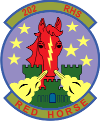 USAF Red Horse Squadron Logo - File:202 RED HORSE Sq emblem.png - Wikimedia Commons