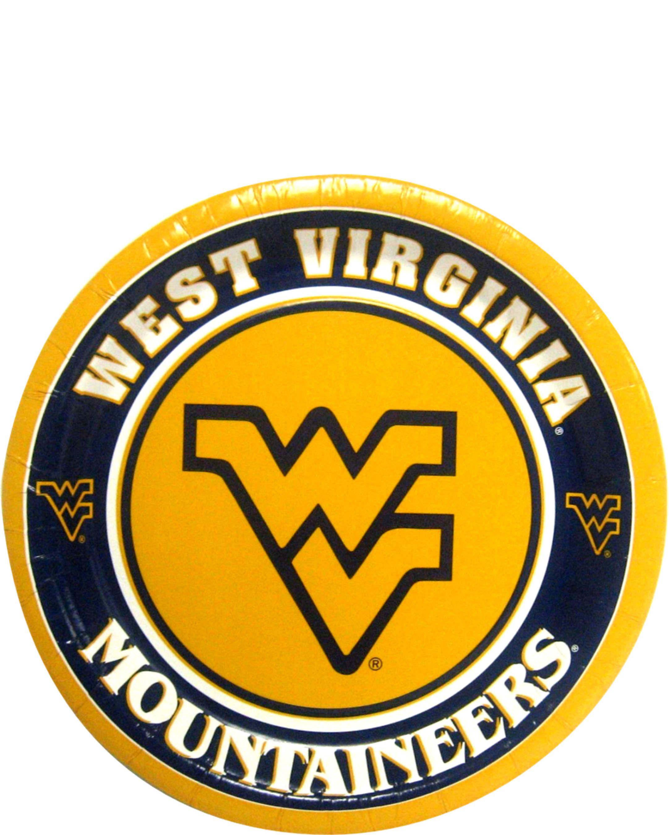 WV Football Logo - West Virginia Mountaineers 7 Paper Plates, pack of 48