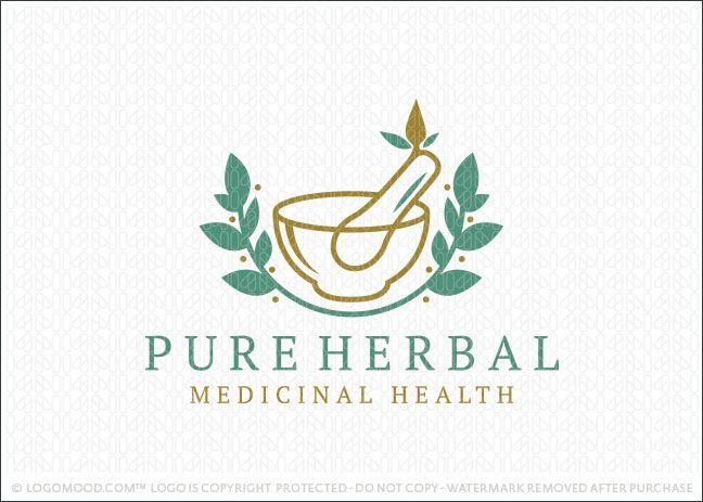 Herb Logo - Readymade Logos for Sale Pure Herbal | Readymade Logos for Sale