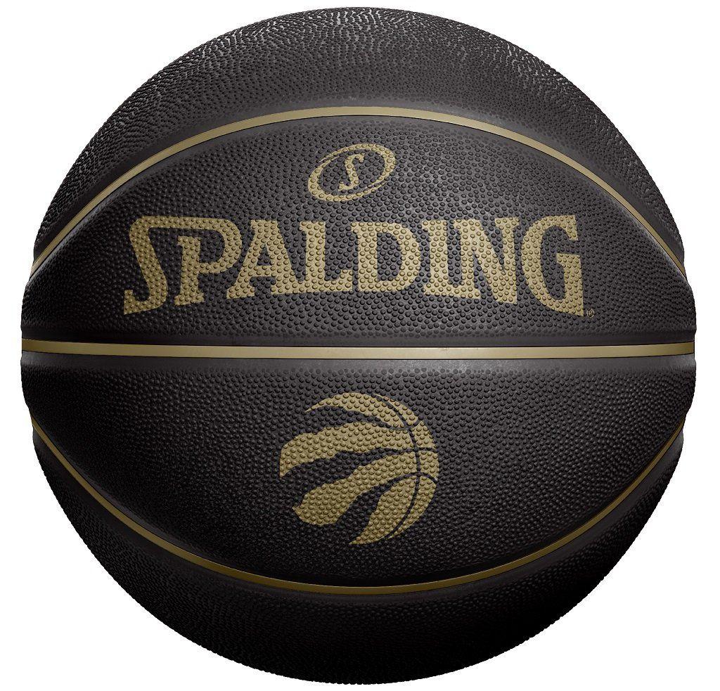 Ovo Raptors Logo - Toronto Raptors Spalding Size 3 Black Gold Partial Logo Ball
