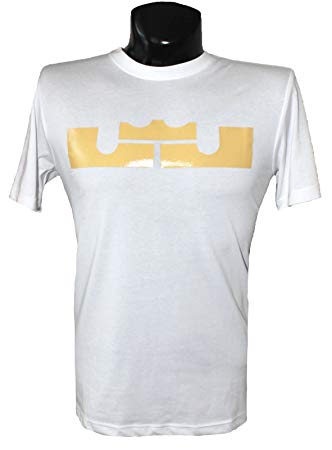 Yellow and White Crown Logo - Nike Men's Lebron Crown Logo T-Shirt XXX-Large White Canary Yellow ...
