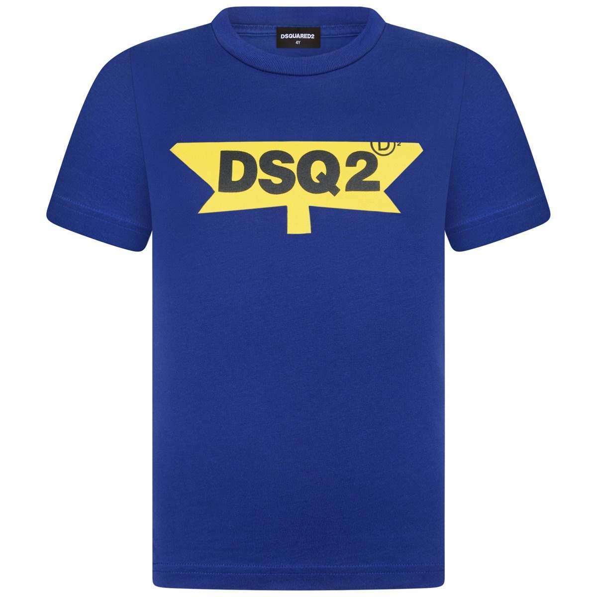 Blue Top and Yellow Logo - Dsquared² Boys Blue & Yellow Logo Top