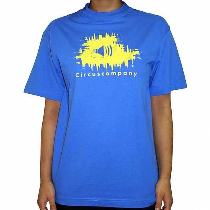 Blue Top and Yellow Logo - CIRCUS COMPANY Circus Company Maxi T Shirt (blue with yellow logo ...