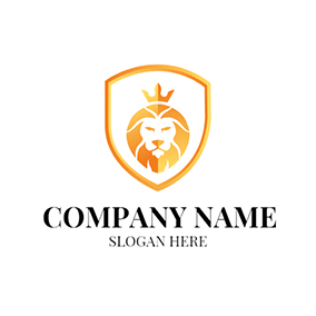 Yellow Crown Logo - Free Shield Logo Designs. DesignEvo Logo Maker