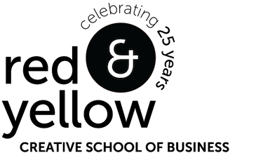 Red Yellow Oval Logo - Red & Yellow Creative School of Business. On Campus. Online Ed