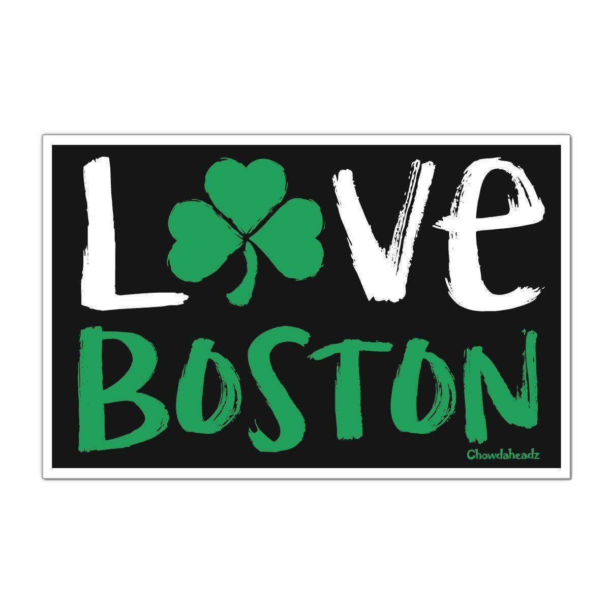 Boston Shamrock Logo - Love Boston Shamrock Sticker