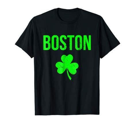 Boston Shamrock Logo - Amazon.com: Boston Shamrock Shirt Irish St Patricks Day Distressed ...