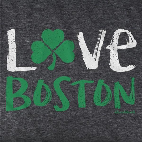 Boston Shamrock Logo - Love Boston Shamrock T Shirt