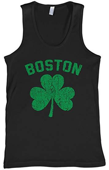 Boston Shamrock Logo - Amazon.com: Threadrock Men's Green Boston Shamrock Tank Top: Clothing