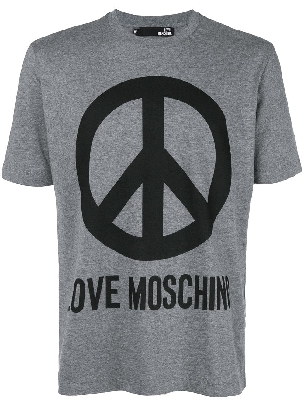Grey Cool Logo - Love Moschino logo print T-shirt B922 MEL DARK GREY Cool NGSOYT