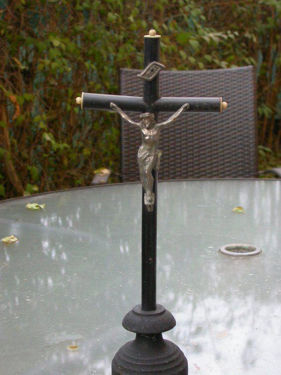 Cru Cross Logo - French antique Large crucifix black wood cross black wood sculpture ...