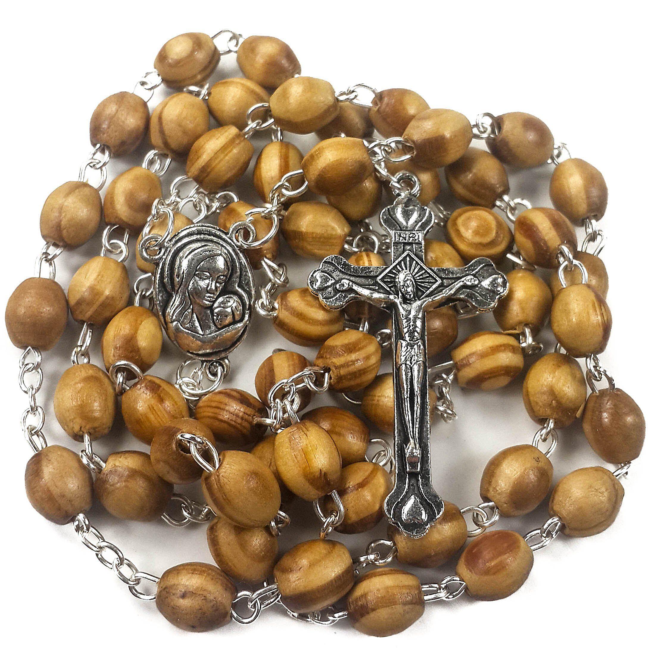 Cru Cross Logo - BLESSED CATHOLIC ROSARY NECKLACE Red Rose Scented Wood Beads ...