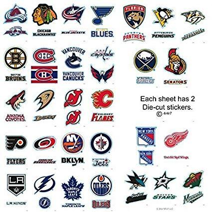 NHL Hockey Teams Logo - Amazon.com: Complete Set 30 - 60 NHL Hockey Team Jersey Logo Sports ...