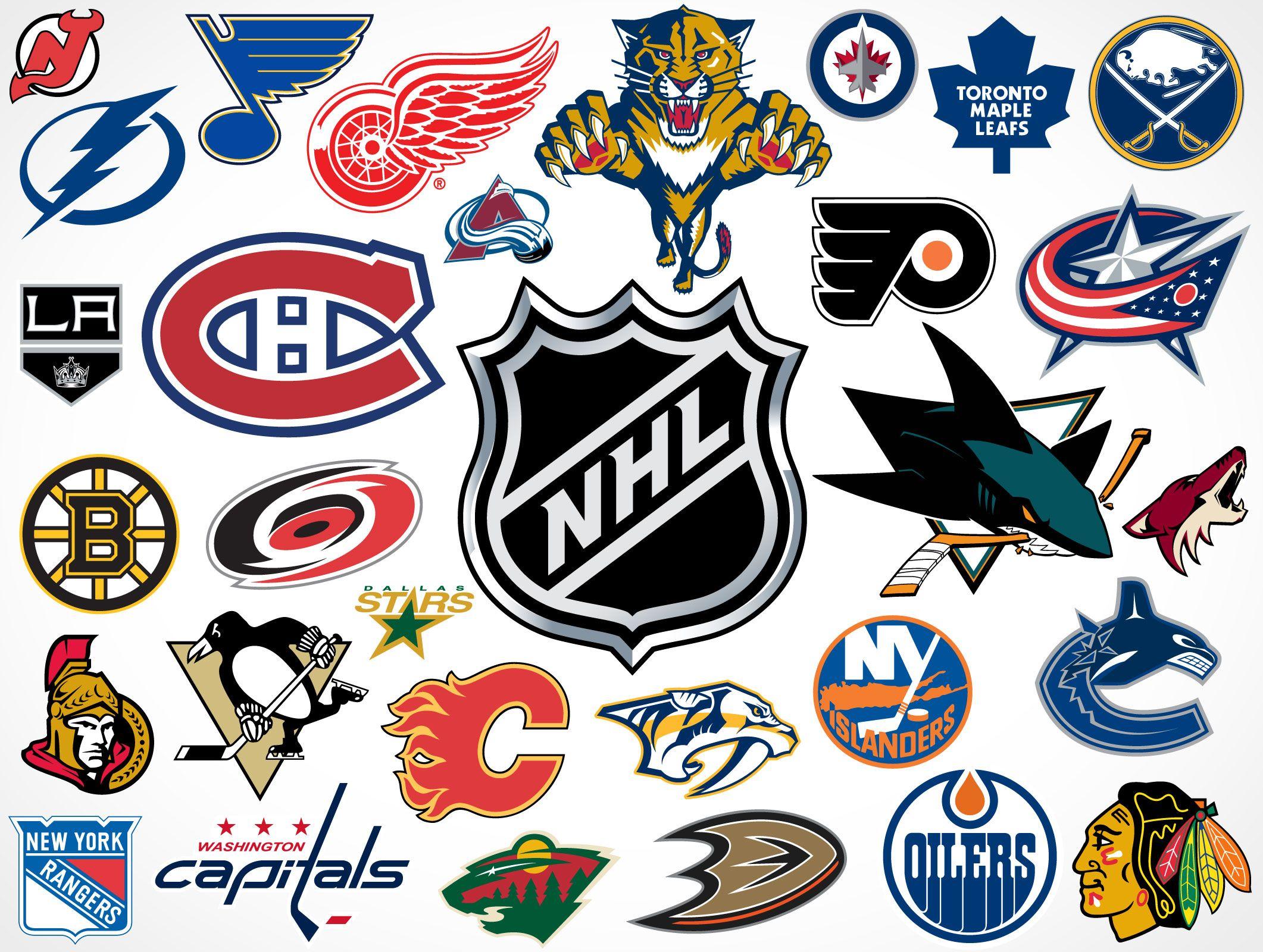 NHL Hockey Teams Logo - National Hockey League Team Vector Logos • Market Your PSD Mockups