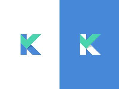 Modern Check Mark Logo - K / Checkmark | Letter K | Logo design, Logo design inspiration, Logos