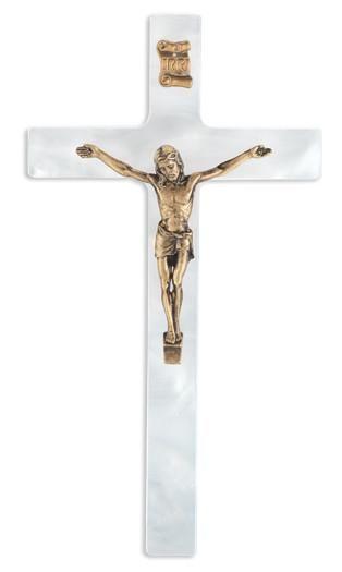 Cru Cross Logo - PEARLIZED WHITE CRU GOLD CORPU