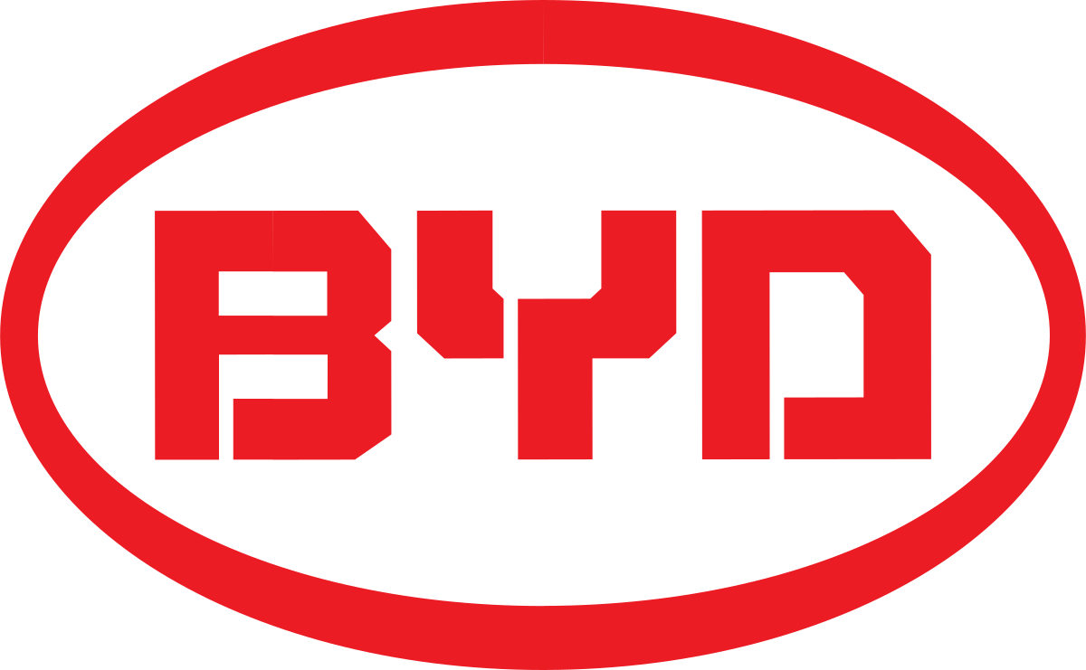 Red Oval Automotive Logo - BYD Auto