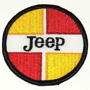 Red Yellow Oval Logo - Jeep Patch Vintage Red Yellow Logo