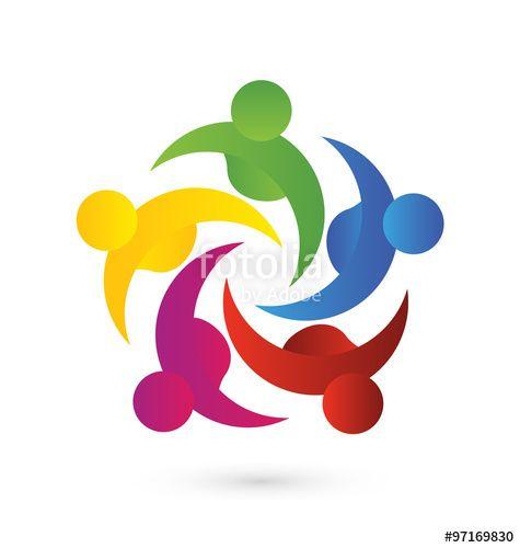 Social People Logo - Logo teamwork helping meeting business social people vector Stock