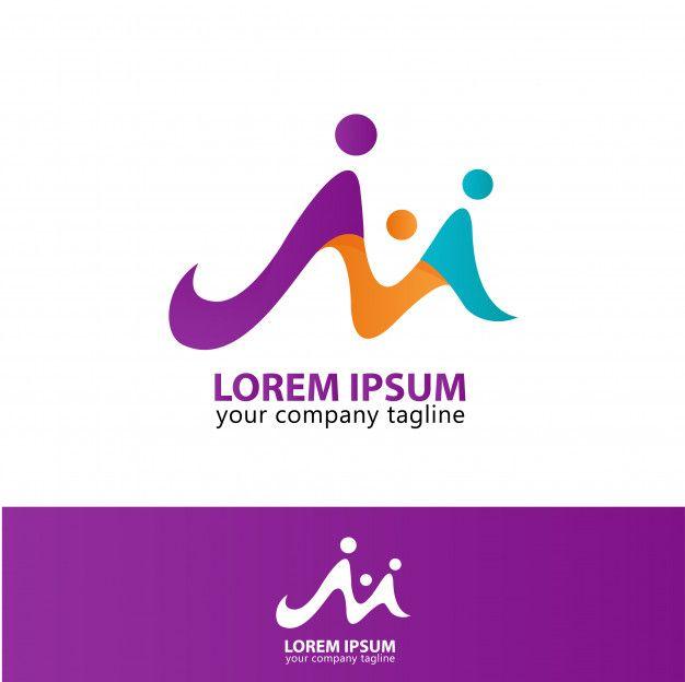 Social People Logo - Logo m social people fun color Vector | Premium Download
