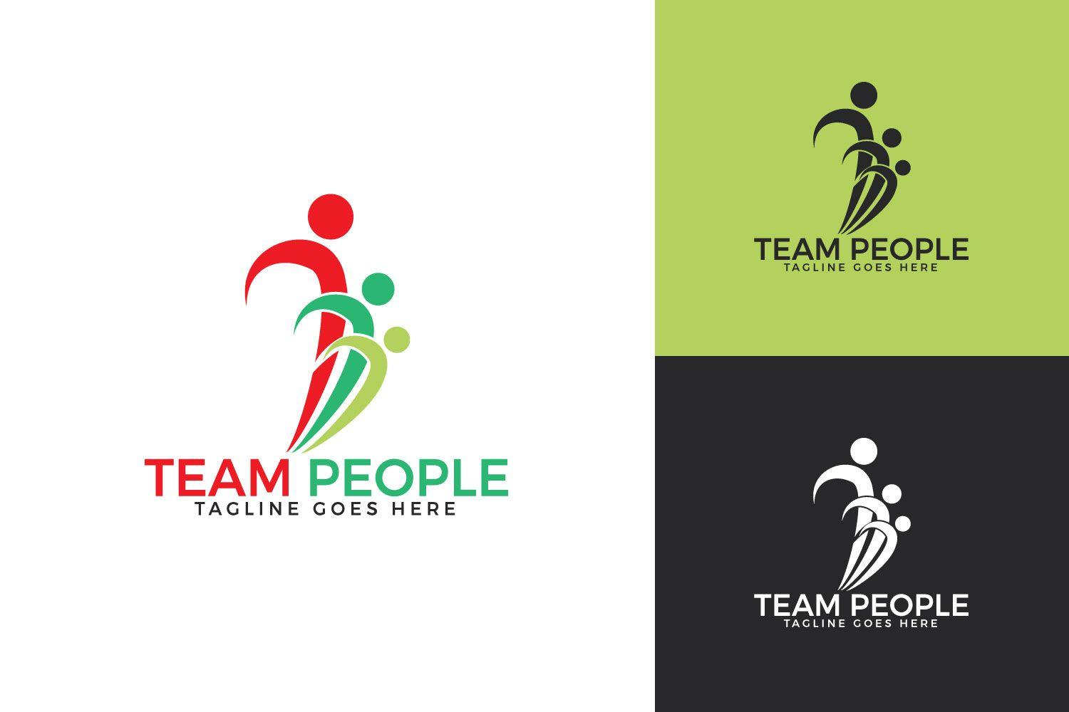 Social People Logo - Team People logo design. Social network symbol for business.