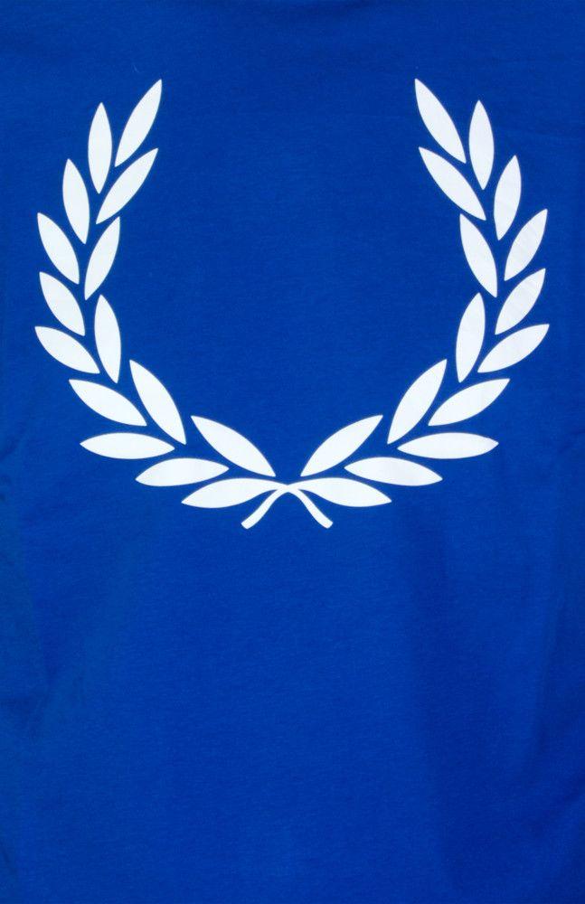 Fred Perry Logo - FRED PERRY LAUREL T SHIRT BLUE - Sourpuss Clothing
