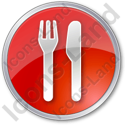Restaurant with Red Circle Logo - Restaurant Fork Knife Parallel Circle Red Icon, PNG/ICO Icons ...