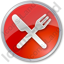 Restaurant with Red Circle Logo - Restaurant Fork Knife Crossed Circle Red Icon, PNG/ICO Icons ...