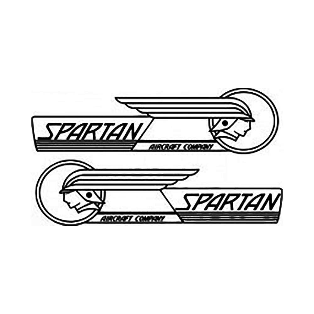 Aircraft Company Logo - Spartan Aircraft Company Logo Vinyl Decal Graphic