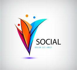 Social People Logo - Friends And Family Logo stock photos and royalty-free images ...