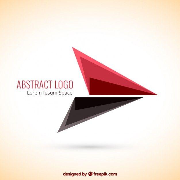 Red Abstract Logo - Abstract logo with triangles Vector | Free Download
