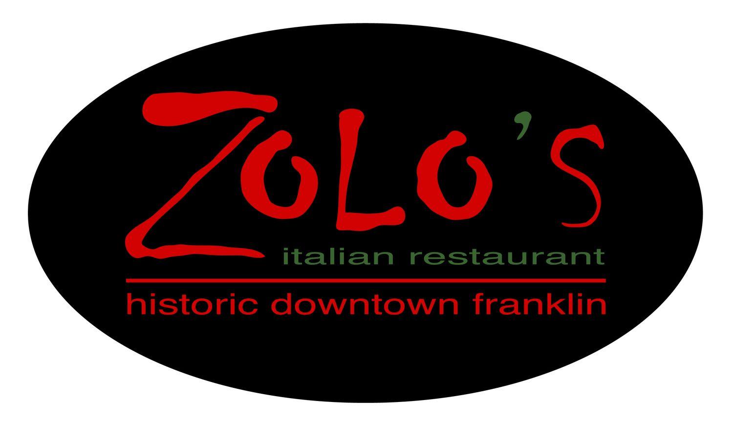 Restaurant with Red Oval Logo - Zolos Italian RestaurantZolo's Italian Restaurant